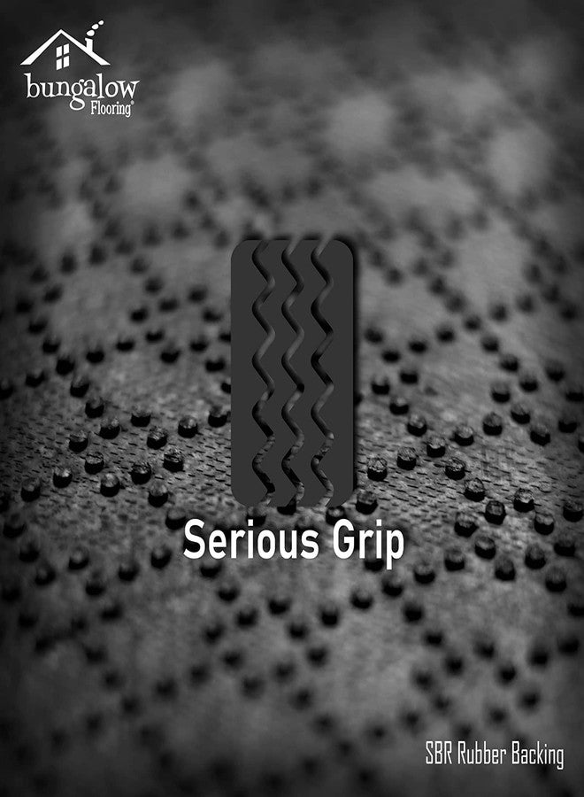 بانجلو فلورينج سجادة باب من بانغالو فلورينج، مقاس 2 × 3 قدم، صنع في الولايات المتحدة الأمريكية، غطاء أرضي متين وزخرفي، مقاوم للانزلاق، للاستخدام الداخلي والخارجي، يحجز الماء، تصميم هيلو، لون حجري أزرق - Image 4